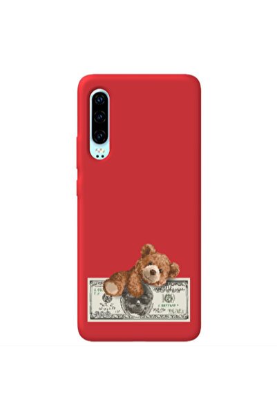 Other Huawei P30 Money Style Red Colored Silicone TPU Θήκη