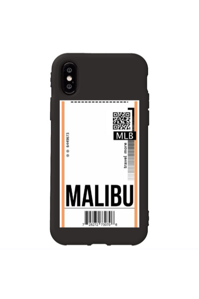 Other Apple iPhone Xs Malibu Travel More Black Colored Silicone TPU Θήκη