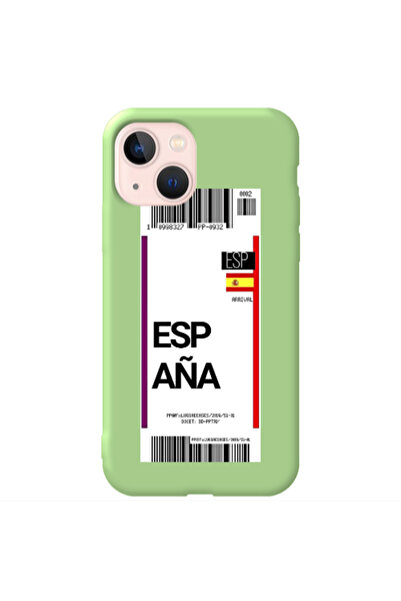 Other Apple iPhone 13 Espana Arrival Light Green Colored Silicone TPU Θήκη
