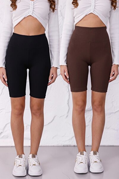 Mijja 2-Pack Advantage Women's No-Show Extra Flexible High Waist Biker Ribbed...