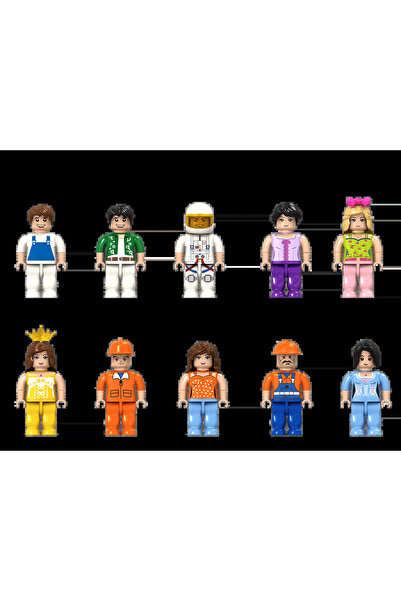 Open Bricks Set de minifigurine 'Profesii și multe altele' (20 minifigurine)
