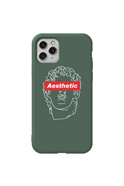 Other Apple iPhone 11 Pro Max Aesthetic Dark Green Colored Silicone TPU Θήκη