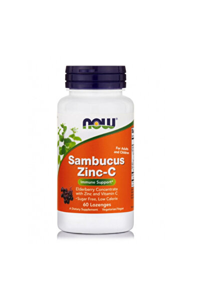 Now | Sambucus Zinc-C | 60 παστίλιες