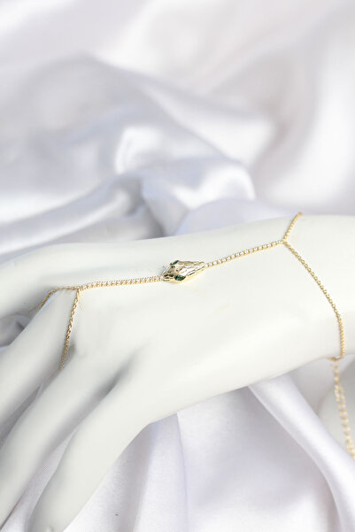 Lisinya Gold Color Snake Model Brass Women's Shahmeran -