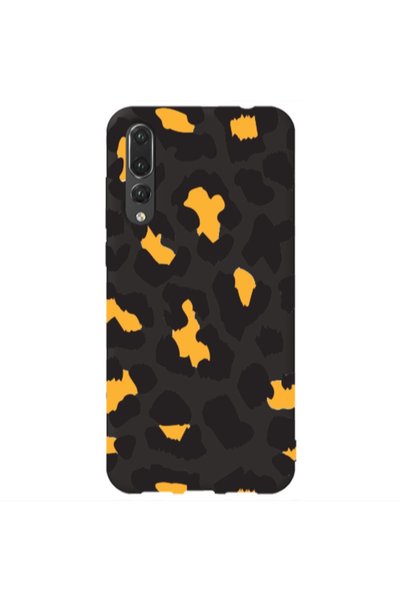 Other Huawei P20 Pro Yellow leopard Black Colored Silicone TPU Θήκη