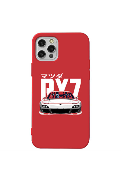 Other Apple iPhone 12 Pro Max Car Rx7 Red Colored Silicone TPU Θήκη