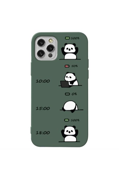 Other Apple iPhone 12 Pro My situation at work Dark Green Colored Silicone TP...