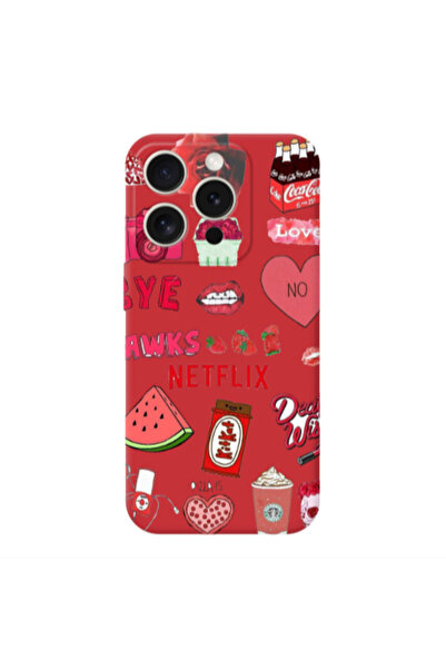 Other Apple iPhone 15 Pro pizza is my valentine Red Colored Silicone TPU Θήκη