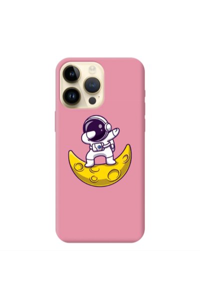 Other Apple iPhone 13 Pro Max Astronaut on the moon Pink Colored Silicone TPU...