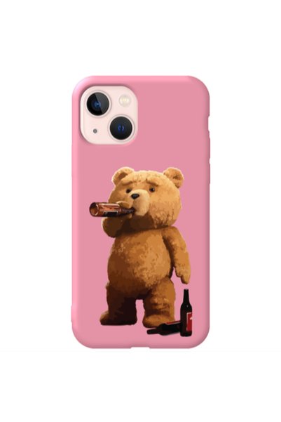 Other Apple iPhone 13 Beer Time Pink Colored Silicone TPU Θήκη