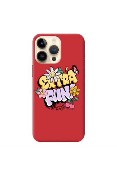 Other Apple iPhone 13 Pro Max Extra Fun Red Colored Silicone TPU Θήκη
