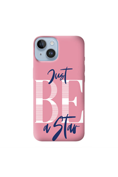 Other Apple iPhone 14 Plus Just Be a Star Pink Colored Silicone TPU Θήκη