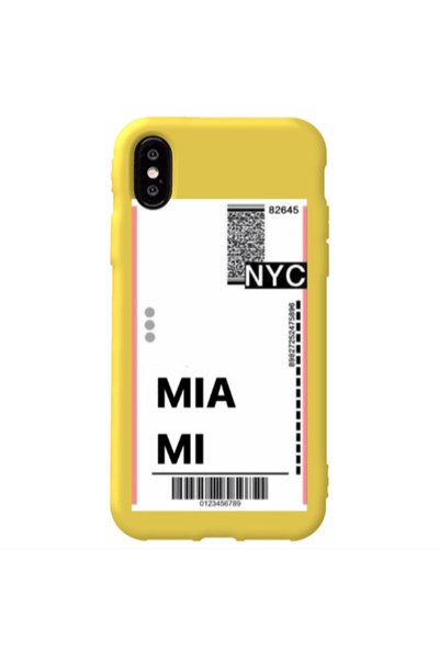 Other Apple iPhone Xs Max Miami NYC Yellow Colored Silicone TPU Θήκη