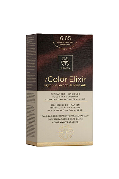 Apivita My Color Elixir Μόνιμη Βαφή Μαλλιών N6.65 Έντονο Κόκκινο
