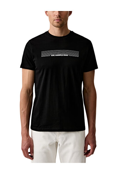 Karl Lagerfeld Ανδρικό T-shirt Μαύρο Jeans B3M17001-999 Black