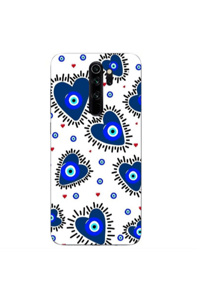 Other Xiaomi Redmi Note 8 Pro Heart evil eye beads Transparent Silicone TPU Θήκη