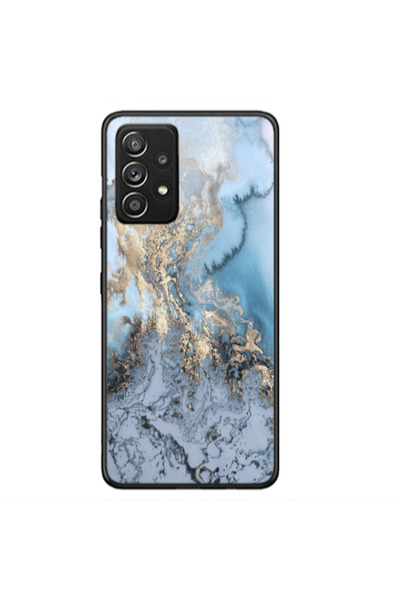 Other Samsung A33 Marble Gold Design Black Glossy Θήκη