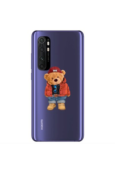 Other Xiaomi Mi Note 10 Lite Bear in a hat Transparent Silicone TPU Θήκη