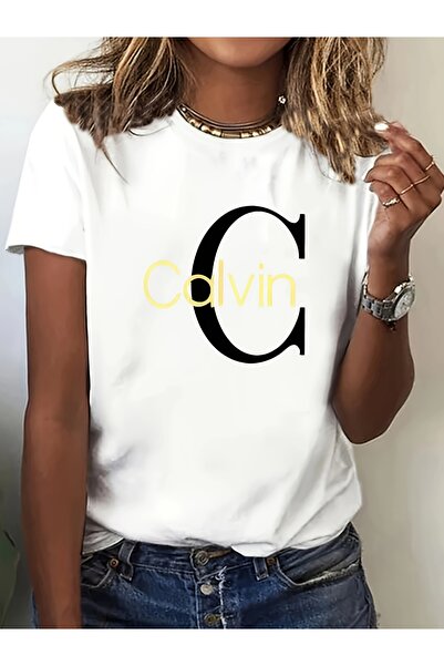 86033 Y2K Style Printed Letter Pattern T-shirt, Short Sleeved Round Neck Casu...