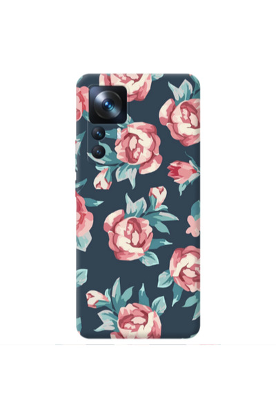 Other Xiaomi Mi 12T Purple roses Transparent Silicone TPU Θήκη