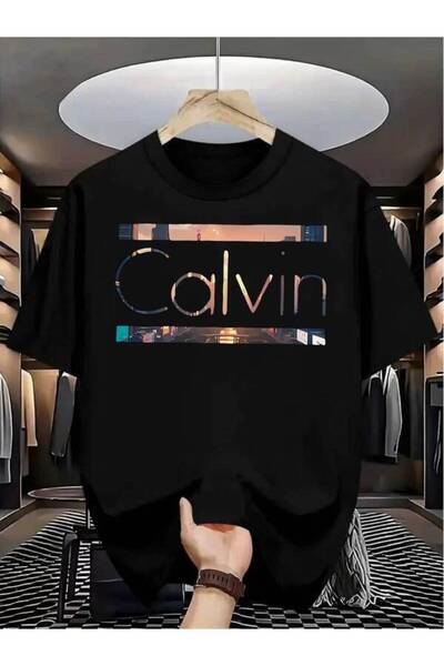 01THEONE Men'S Summer T-Shirt High Quality-Men S Fashion Street Style Black with Letter Graphic And Urban Scene Print Adult Mens Wear- Unisex Loose Fit, Short Sleeve Tee, Comfortable Casual Wear