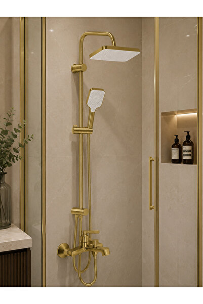 Valtemo RETRO MAT GOLD DUŞ SETİ