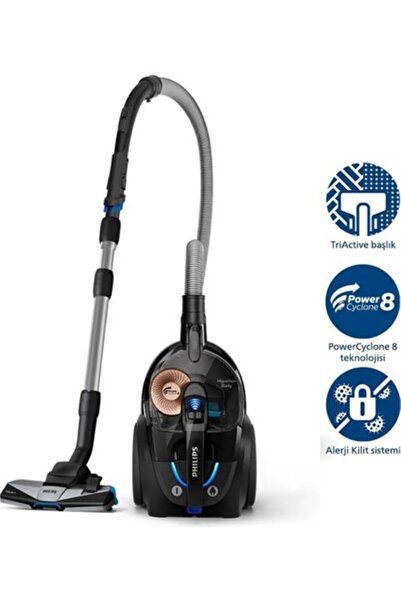 Philips Marathon Daily Torbasiz Elektrikli Süpürge, 750W, Powercyclone 8, Ale...