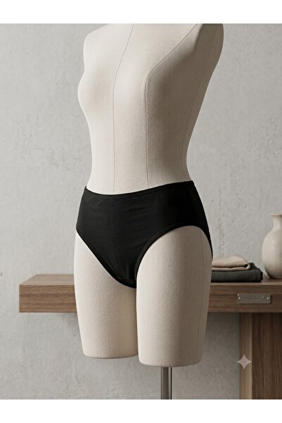 Feyece High Waist Women's Panties Black