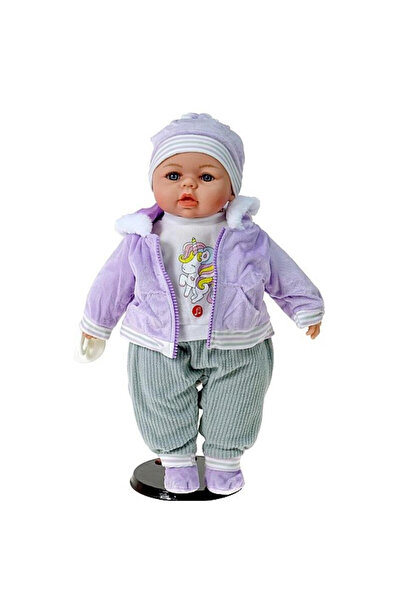 adar Papusa bebelus 45 cm, cu voce, canta si vorbeste in poloneza, multicolor