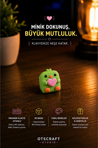 Otscraft Studio Civciv Keycap Klavye Tuşu Mekanik Klavye Uyumlu Cherry MX 3D ...