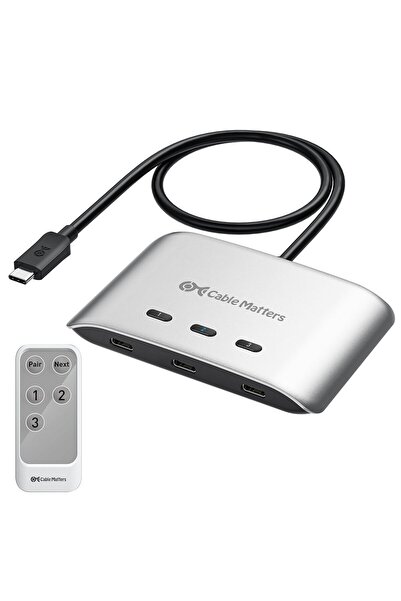 cable cable Switch USB C 3-în-1-ieșire 20Gbps Suportă 8K@30Hz / 4K@60Hz – Com...