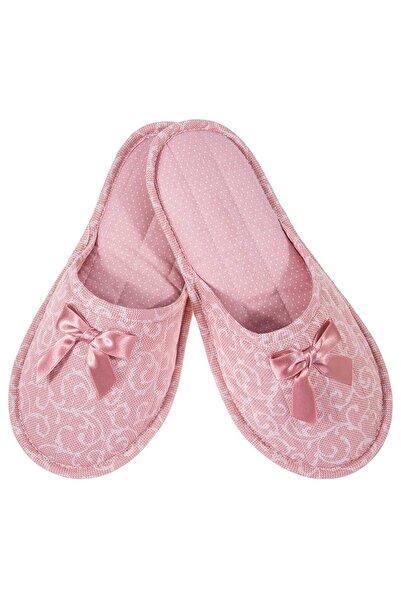 Amaryllis Slippers Γυναικεία υφασμάτινη παντόφλα πέισλι σε χρώμα σομόν, βαμβα...