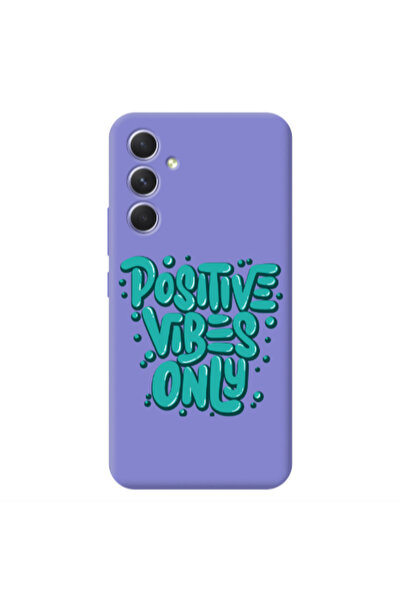 Other Samsung A36 Positive Vibes Only Purple Colored Silicone TPU Θήκη