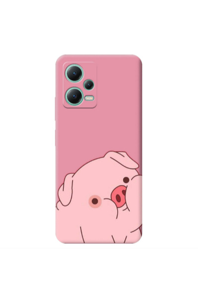 Other Xiaomi Redmi Note 12 Pro 5G Piggy 1 Pink Colored Silicone TPU Θήκη