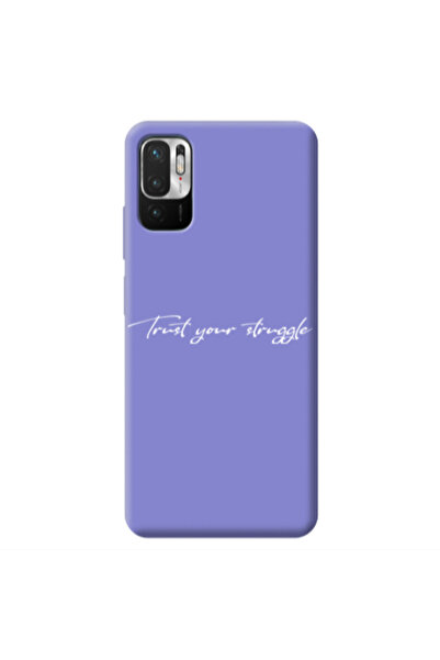 Other Xiaomi Redmi Note 10 Pro 5G Trust your struggle Purple Colored Silicone...