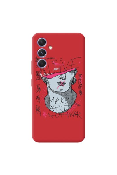 Other Samsung A26 Make art Red Colored Silicone TPU Θήκη