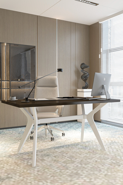 Givayo Mobilya MARİN DEMİR AYAKLI MASA - Çalışma Masası, Ofis Masası