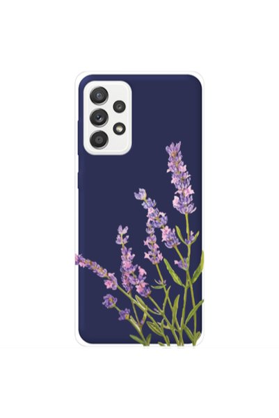Other Samsung A72 Flowers 8 Dark blue Colored Silicone TPU Θήκη