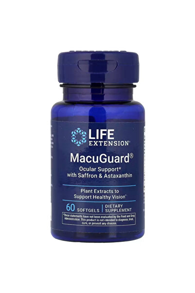 Life Extension MacuGuard Ocular with Saffron-Astaxanthin with Lutein, Meso-ze...