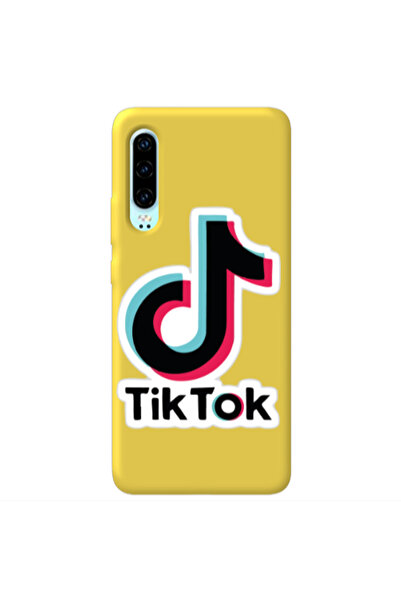 Other Huawei P30 Tik Tok Yellow Colored Silicone TPU Θήκη