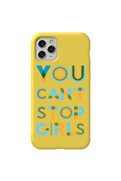 Other Apple iPhone 11 Pro You Cant Stop Girls Yellow Colored Silicone TPU Θήκη