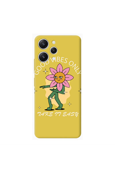 Other Xiaomi Redmi 12 Good Vibes Only Yellow Colored Silicone TPU Θήκη