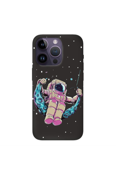 Other Apple iPhone 14 Pro Max Astronaut swinging on the moon Black Colored Si...