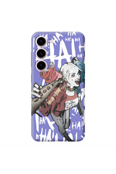 Other Samsung S23 Plus Ha Ha Ha Purple Colored Silicone TPU Θήκη