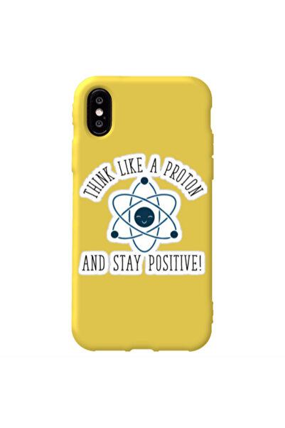 Other Apple iPhone Xs THINK LIKE Yellow Colored Silicone TPU Θήκη