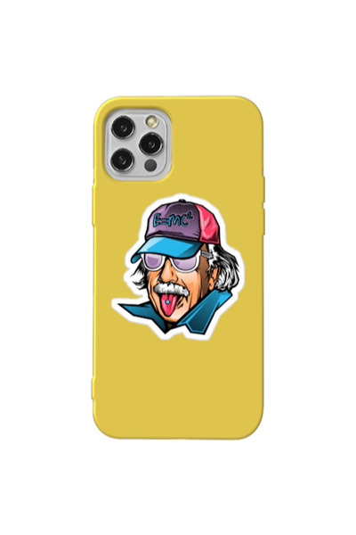 Other Apple iPhone 12 Pro Max Einstein Yellow Colored Silicone TPU Θήκη