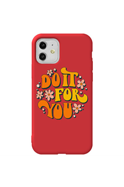 Other Apple iPhone 11 Do it For You Red Colored Silicone TPU Θήκη