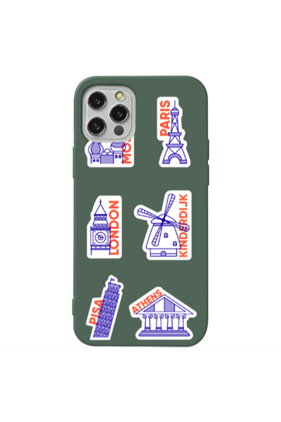 Other Apple iPhone 13 Pro Pisa Athens Dark Green Colored Silicone TPU Θήκη