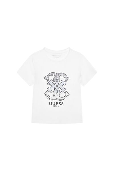 Guess Tricou de fată J6RI28K6YW4 Alb