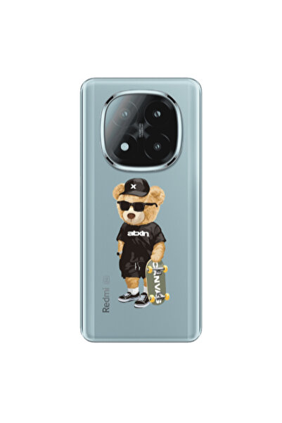 Other Xiaomi Redmi Note 14 Pro + 5g Bear with glasses Transparent Silicone TP...